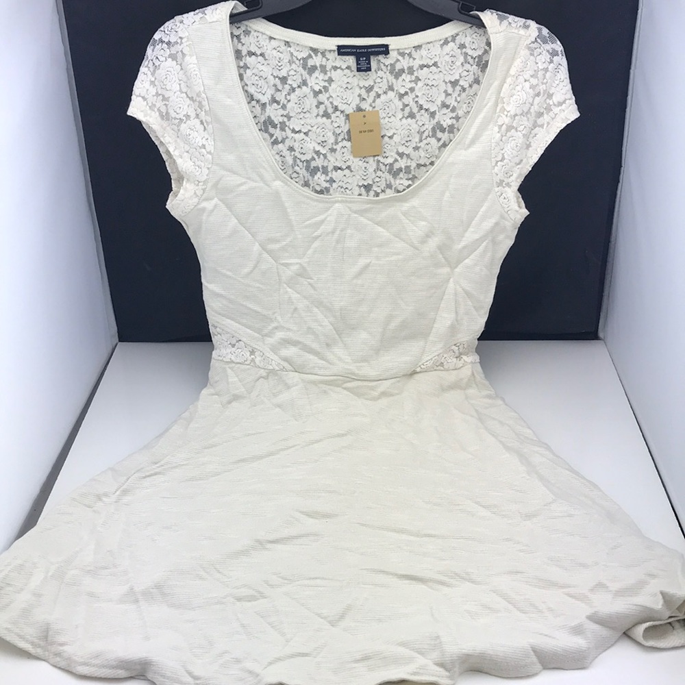 American Eagle size S lace detail dress ivory